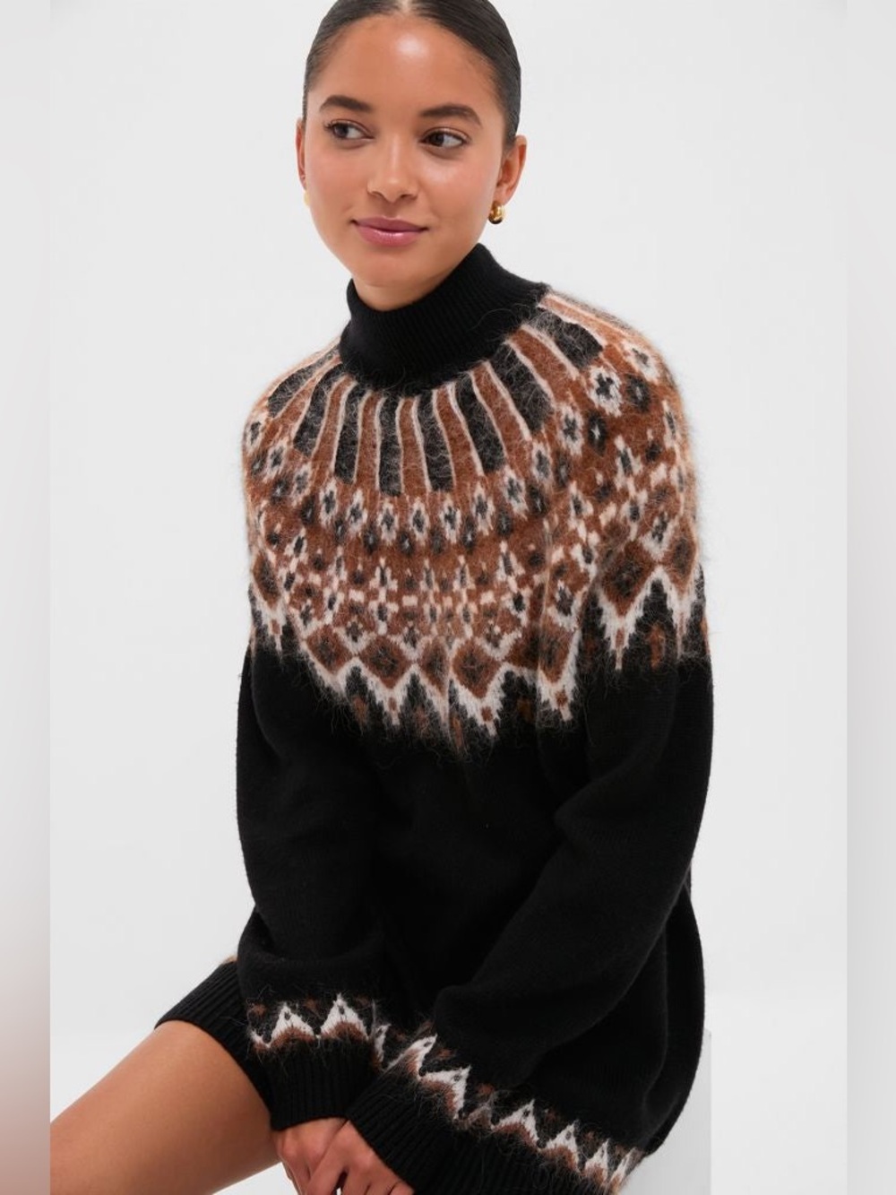 NWT STAUD Liza Sweater Dress Wool Blend Size XS